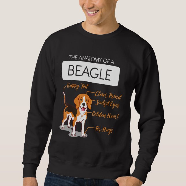 Sudadera Anatomía De Un Cumpleaños De Perro Beagle (Anverso)