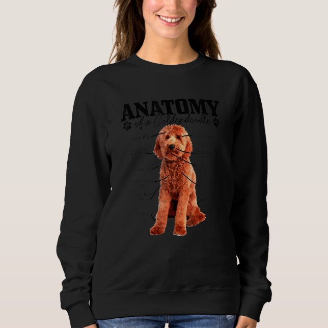 Sudadera Anatomía De Un Papá Noel De Doodle Cute Perro De G (Anverso)