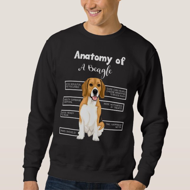 Sudadera Anatomía De Un Perro Beagle (Anverso)