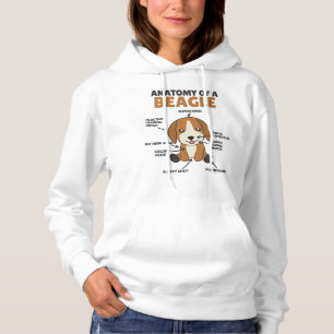 Sudadera Anatomía De Un Perro Beagle Cute Cachorro