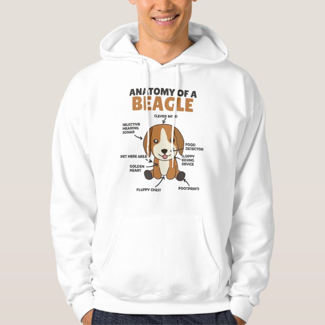 Sudadera Anatomía De Un Perro Beagle Cute Cachorro (Anverso)
