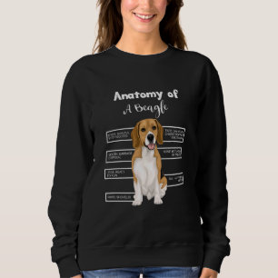 Sudadera Anatomía De Un Perro Beagle Gracioso