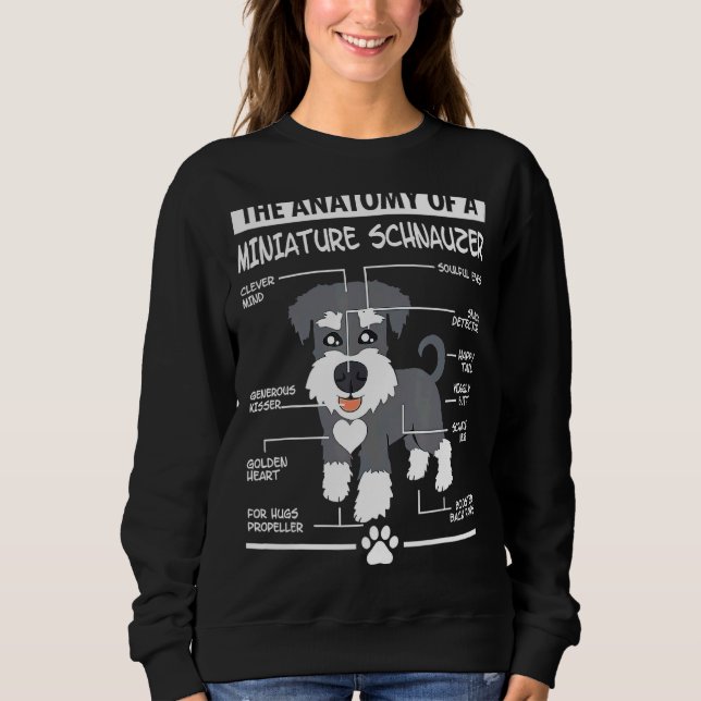 Sudadera Anatomía De Un Perro Perro De Schnauzer En Miniatu (Anverso)