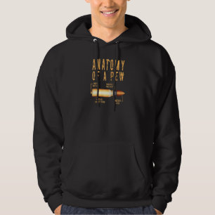 Sudadera Anatomía De Un Pew Funny Bullet Pew Anatomy Profes
