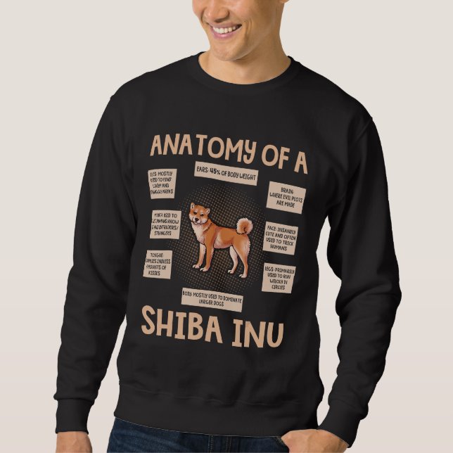 Sudadera Anatomía De Un Regalo De Cachorro Shiba Inu Gracio (Anverso)