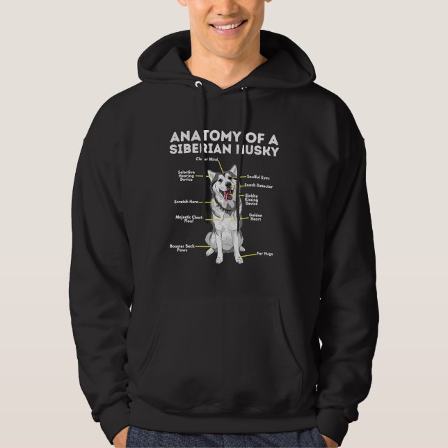 Sudadera Anatomía De Un Sibé Humorístico Siberiano (Anverso)