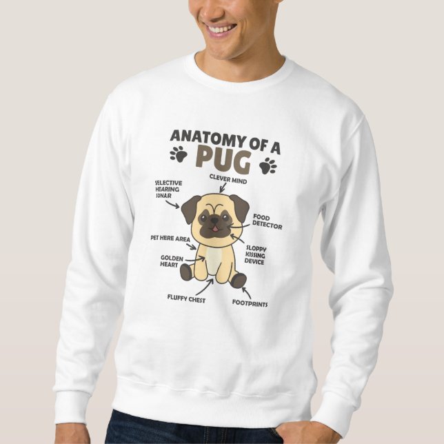 Sudadera Anatomía De Un Tejido Dulce Perros Graciosos (Anverso)
