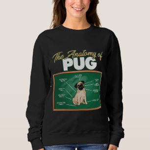Sudadera Anatomía De Una Camiseta Clásica De Pug I Funny Pu