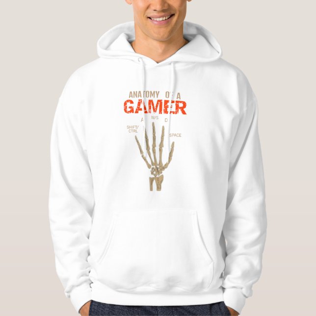 Sudadera Anatomía de una camiseta de teclado de mano con es (Anverso)