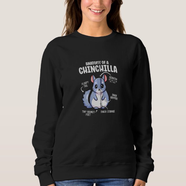 Sudadera Anatomía De Una Chinchilla Para Las Mujeres Mamá (Anverso)