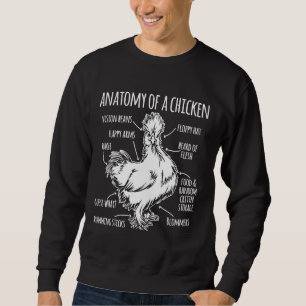 Sudadera Anatomía De Una Granja De Pollos
