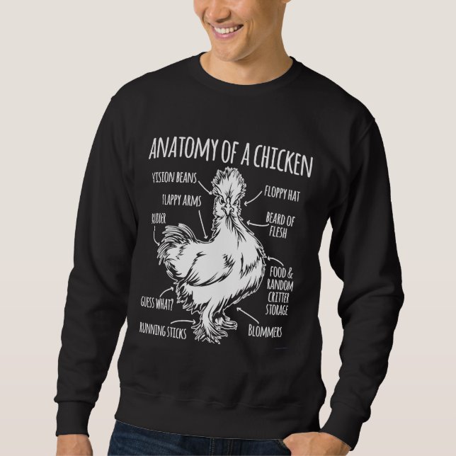 Sudadera Anatomía De Una Granja De Pollos (Anverso)