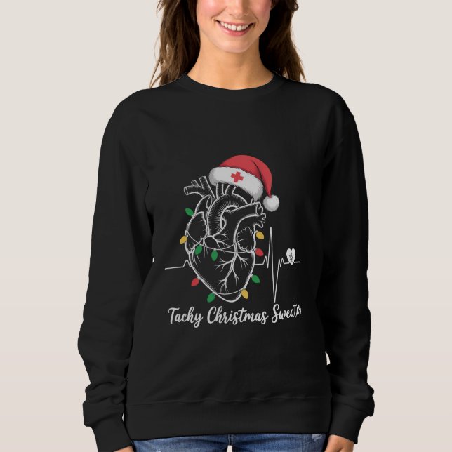 Sudadera Anatomía del Corazón Navidad Enfermera Cardiaca Ta (Anverso)