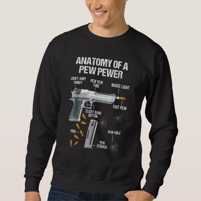 Sudadera Anatomía Del Meme De Enmienda A Pew Pewer Ammo (Anverso)