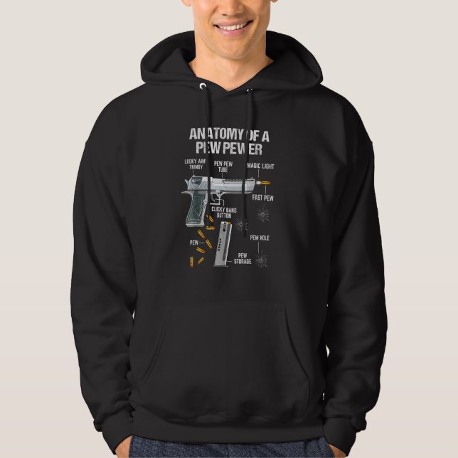 Sudadera Anatomía Del Meme De Enmienda A Pew Pewer Ammo (Anverso)