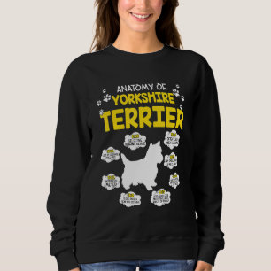 Sudadera Anatomía Del Perro Terrier De Yorkshire