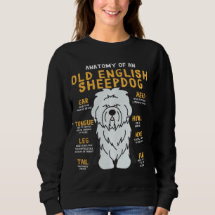 Sudadera Anatomía, perro de oveja inglesa, papá y mamá grac
