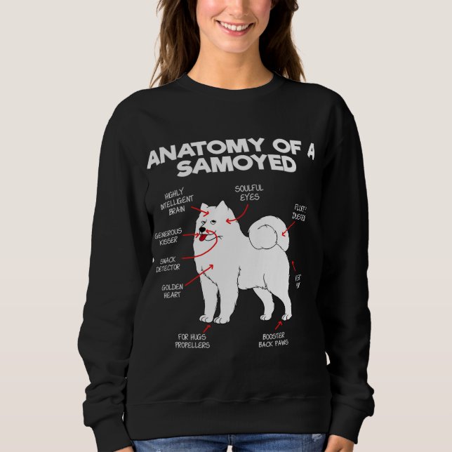 Sudadera Anatomía Perro Samoyed Perro Perro Perro Perro Per (Anverso)
