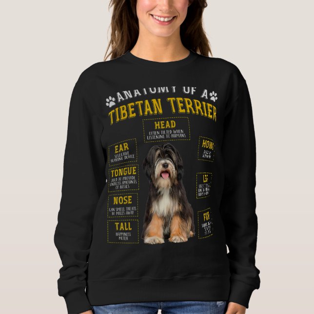Sudadera Anatomía Tibetana Terrier Para Hombres (Anverso)
