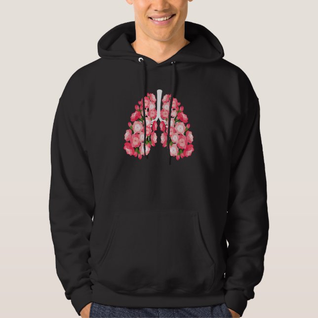 Sudadera Anatomical Lungs Flowers Medical Science Anatomy T (Anverso)