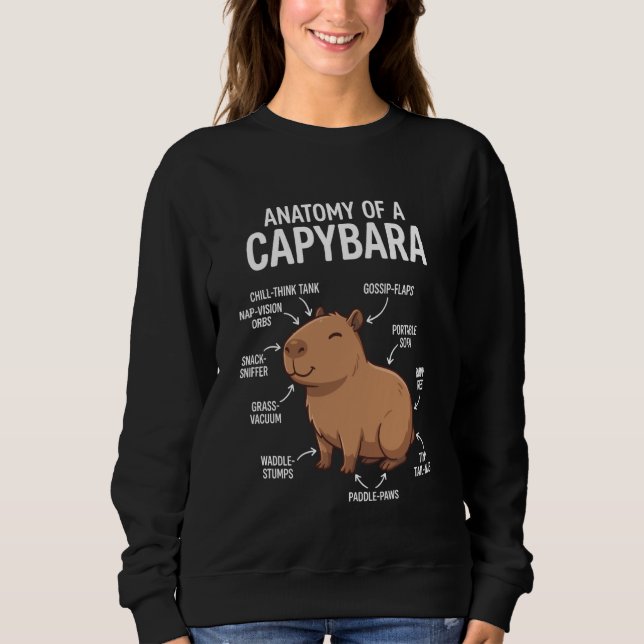 Sudadera Anatomy of A Capybara Funny Capybara Lover (Anverso)