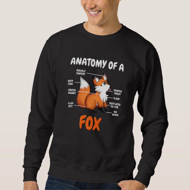 Sudadera Anatomy Of a Fox  animal Sweet carnivore Fox (Anverso)