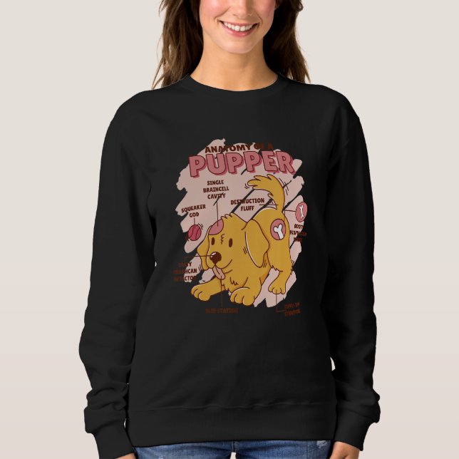 Sudadera Anatomy of a puppy cute dog motif (Anverso)