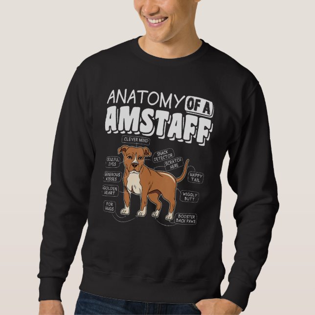 Sudadera Anatomy Of An Amstaff Dog (Anverso)