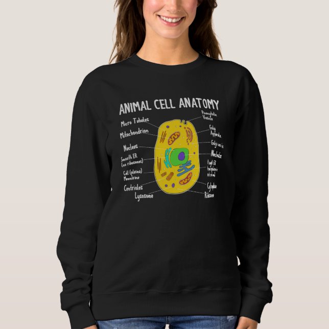 Sudadera Anatomy Of Animal Cell Biology Biologist Science S (Anverso)
