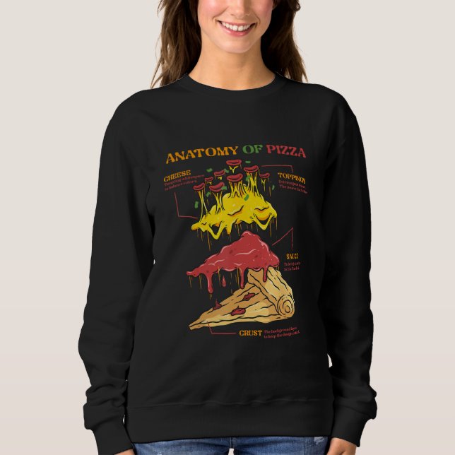 Sudadera Anatomy of Pizza Italian Food Pizza  Baker Pizza M (Anverso)