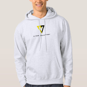 Sudadera Ancap V para Anarquía voluntaria amarilla y negra