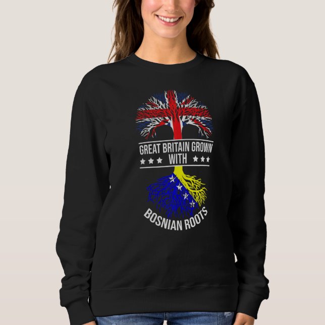Sudadera Ancestro inmigrante de origen bosnio Gran Bretaña  (Anverso)