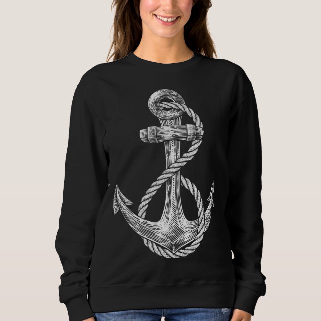 Sudadera Anchor Rope Nautical Sailing Sail Sea (Anverso)