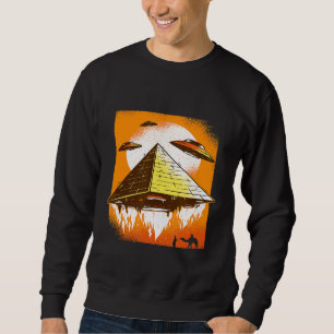 Sudadera Anciana Pirámide Voladora Egipto Ufo Ilumi Conspir