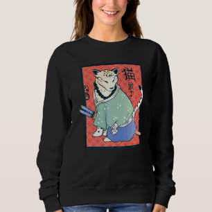 Sudadera Anciano gato japonés Samurai Vintage Classic Ninj