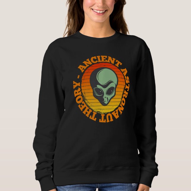 Sudadera Ancient Astronaut Theory Funny Alien Head Science  (Anverso)