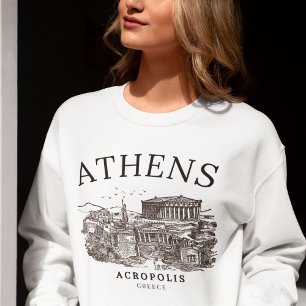 Sudadera Ancient Athens Acropolis Retro View