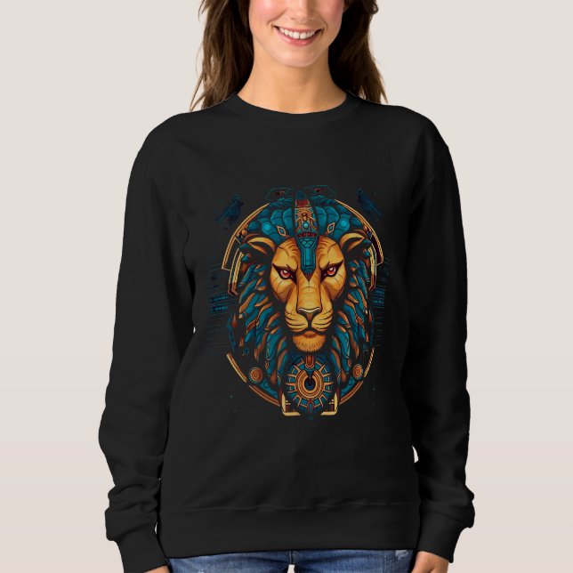 Sudadera Ancient Egypt Style Leo Zodiac Design (Anverso)