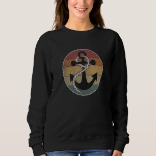 Sudadera Ancla Capitán Barco Naufragio Atardecer Retro