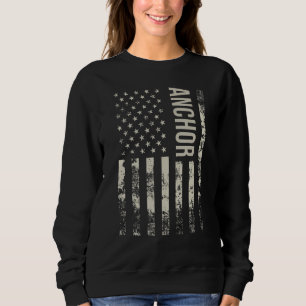 Sudadera Ancla de bandera estadounidense vintage