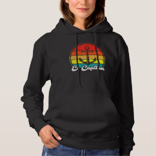 Sudadera Ancla de barco de pontón retro vintage El Capit