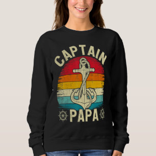 Sudadera Ancla de barco vintage retro capitán de barco pont