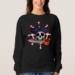 Sudadera Ancla de pirata Calavera Espada Mar Marinero Tripu