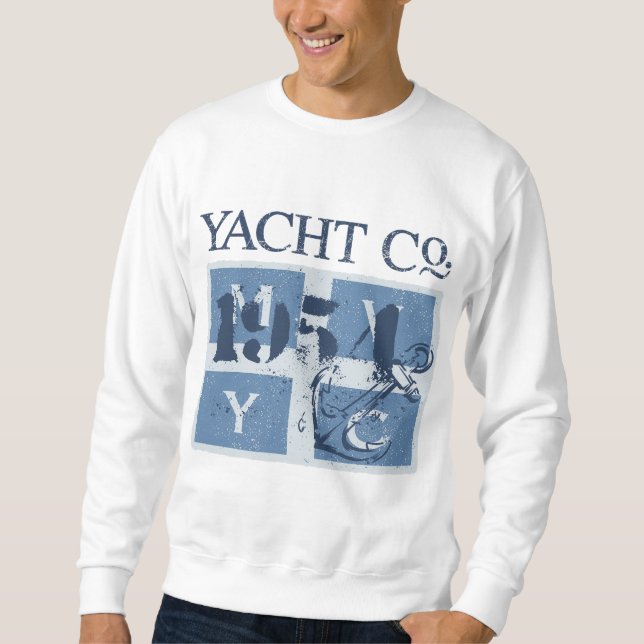 Sudadera Ancla Marítima 1954 - Club de Yates (Anverso)