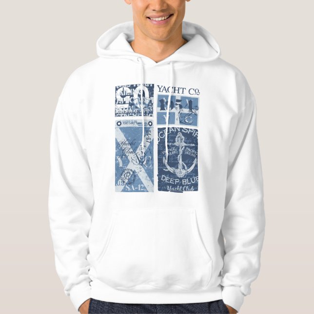 Sudadera Ancla Marítima - Vela Náutica Club de Yates (Anverso)