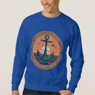 Sudadera Ancla minimalista - Símbolo de diseño de fuerza