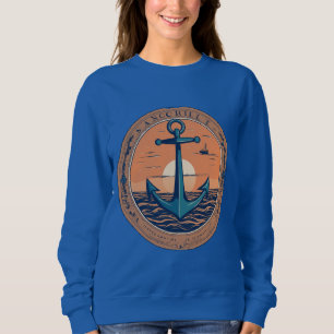 Sudadera Ancla minimalista - Símbolo de diseño de fuerza