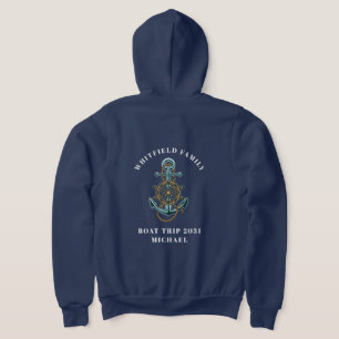 Sudadera Ancla náutica personalizada para familia Viaje cos