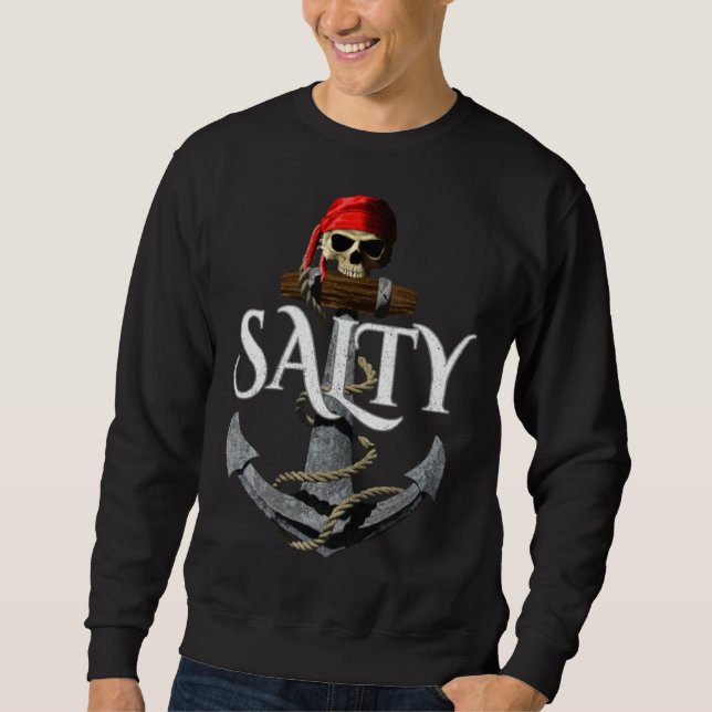 Sudadera Ancla Náutica Pirata Salada (Anverso)