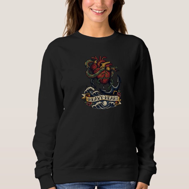 Sudadera Ancla Serpiente Tatuaje Flash Melancolía B (Anverso)